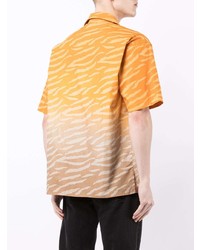 Chemise à manches courtes imprimée orange Mauna Kea
