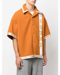 Chemise à manches courtes imprimée orange Just Don