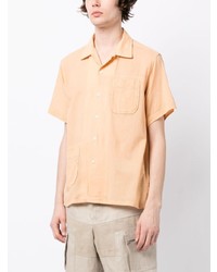 Chemise à manches courtes imprimée orange Engineered Garments