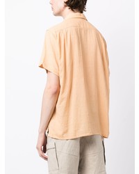 Chemise à manches courtes imprimée orange Engineered Garments