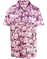 Chemise à manches courtes imprimée rose Comme Des Garcons SHIRT