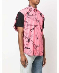 Chemise à manches courtes imprimée rose Comme Des Garcons SHIRT