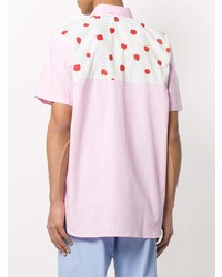 Chemise à manches courtes imprimée rose Comme Des Garcons SHIRT