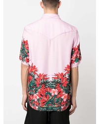 Chemise à manches courtes imprimée rose Mauna Kea