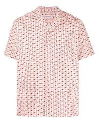 Chemise à manches courtes imprimée rose Orlebar Brown