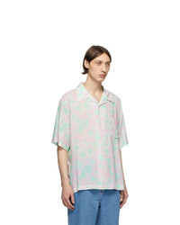 Chemise à manches courtes imprimée rose Loewe