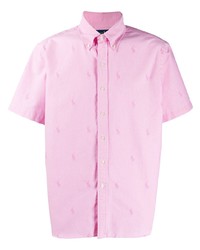 Chemise à manches courtes imprimée rose Polo Ralph Lauren