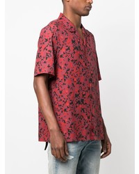 Chemise à manches courtes imprimée rouge Ksubi