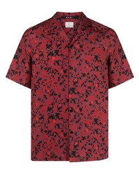 Chemise à manches courtes imprimée rouge Ksubi