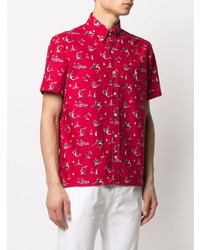 Chemise à manches courtes imprimée rouge Polo Ralph Lauren