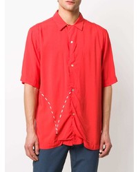 Chemise à manches courtes imprimée rouge Paul Smith