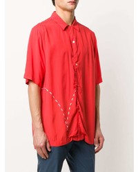 Chemise à manches courtes imprimée rouge Paul Smith