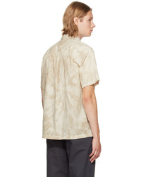 Chemise à manches courtes imprimée tie-dye beige thisisneverthat
