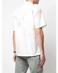 Chemise à manches courtes imprimée tie-dye blanche John Elliott