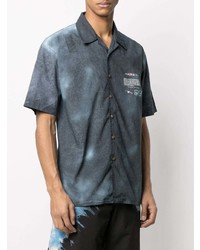 Chemise à manches courtes imprimée tie-dye bleu marine Mauna Kea