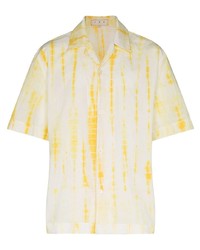 Chemise à manches courtes imprimée tie-dye jaune SMR Days
