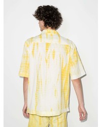 Chemise à manches courtes imprimée tie-dye jaune SMR Days