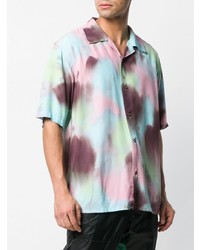 Chemise à manches courtes imprimée tie-dye multicolore Ambush