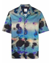 Chemise à manches courtes imprimée tie-dye multicolore Paul Smith