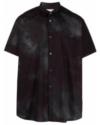 Chemise à manches courtes imprimée tie-dye noire Comme Des Garcons SHIRT
