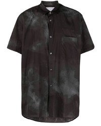 Chemise à manches courtes imprimée tie-dye noire Comme Des Garcons SHIRT