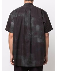 Chemise à manches courtes imprimée tie-dye noire Comme Des Garcons SHIRT