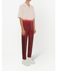 Chemise à manches courtes imprimée tie-dye rose Alexander McQueen