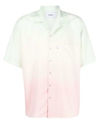 Chemise à manches courtes imprimée tie-dye vert menthe Bonsai