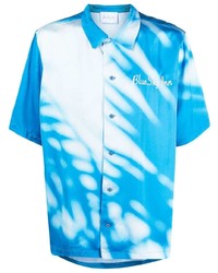 Chemise à manches courtes imprimée turquoise BLUE SKY INN