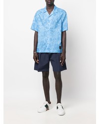 Chemise à manches courtes imprimée turquoise Paul Smith