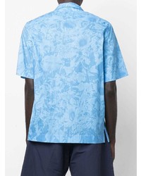 Chemise à manches courtes imprimée turquoise Paul Smith