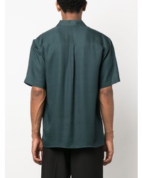 Chemise à manches courtes imprimée vert foncé Soulland