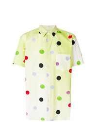 Chemise à manches courtes imprimée vert menthe Comme Des Garcons SHIRT