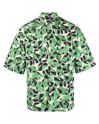 Chemise à manches courtes imprimée vert menthe DSQUARED2