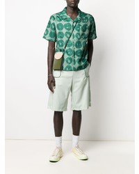 Chemise à manches courtes imprimée vert menthe Stussy