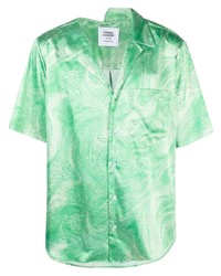 Chemise à manches courtes imprimée vert menthe Opening Ceremony