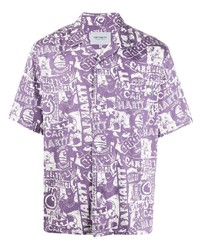 Chemise à manches courtes imprimée violet clair Carhartt WIP