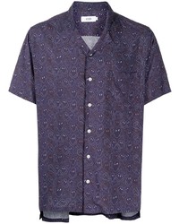 Chemise à manches courtes imprimée violette Arrels Barcelona