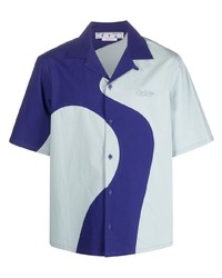Chemise à manches courtes imprimée violette Off-White