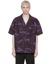 Chemise à manches courtes imprimée violette Valentino