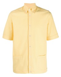 Chemise à manches courtes jaune Anglozine