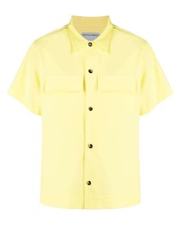 Chemise à manches courtes jaune Bottega Veneta