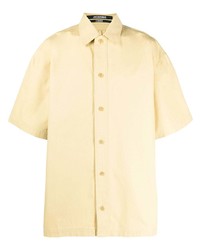 Chemise à manches courtes jaune Jacquemus