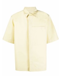 Chemise à manches courtes jaune Jil Sander