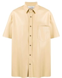 Chemise à manches courtes jaune Nanushka