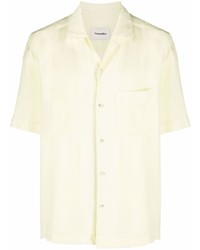 Chemise à manches courtes jaune Nanushka