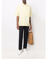 Chemise à manches courtes jaune Jil Sander