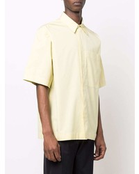 Chemise à manches courtes jaune Jil Sander