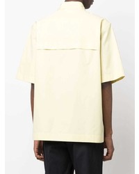 Chemise à manches courtes jaune Jil Sander