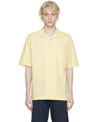 Chemise à manches courtes jaune Sunspel